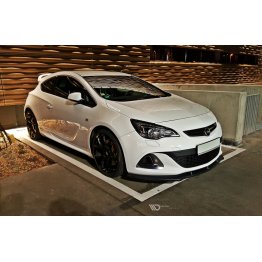 Накладка сплиттер на передний бампер вариант 3 на Opel Astra J OPC / VXR